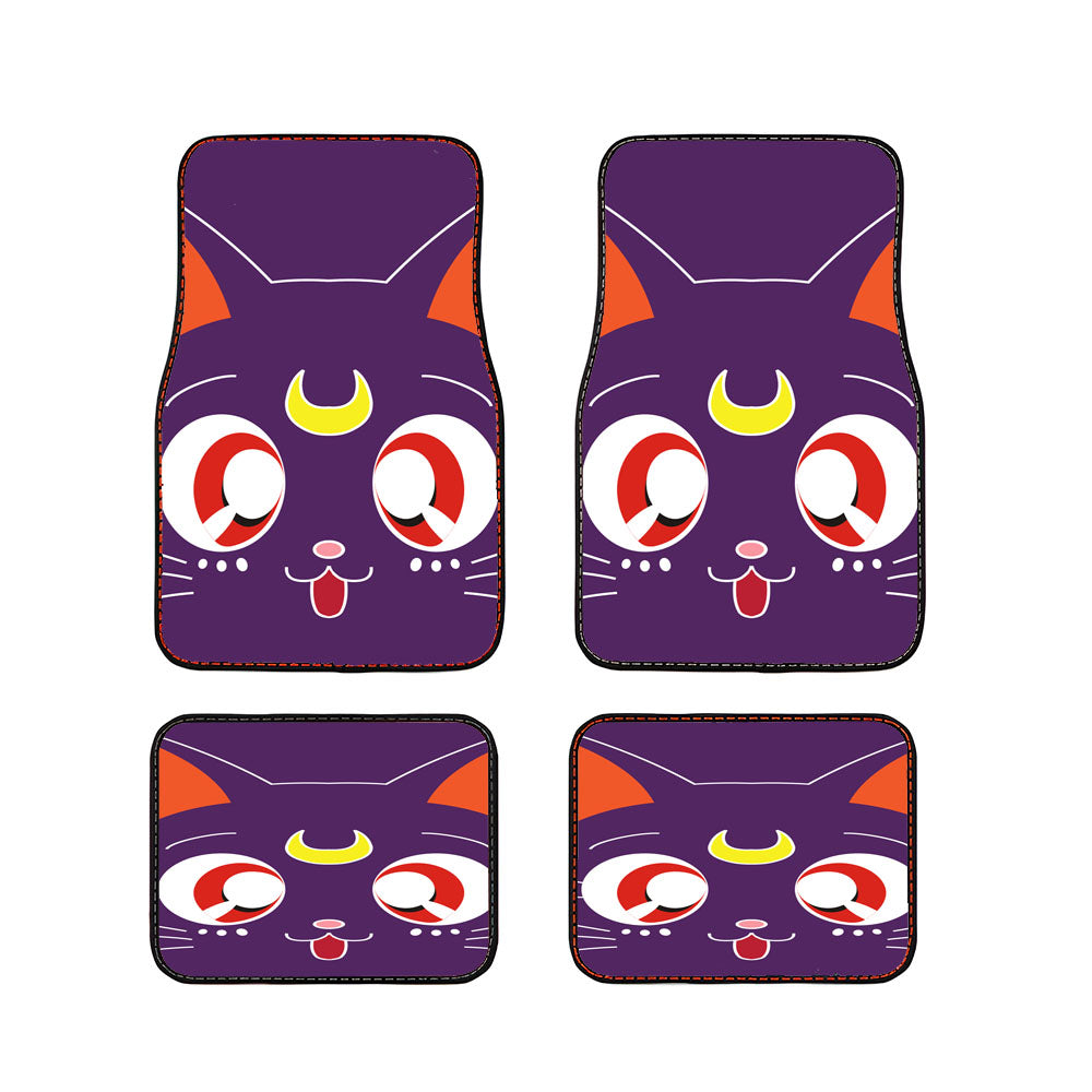 Sailor Moon Luna Kawaii Cat Car Floor Mats Accessories