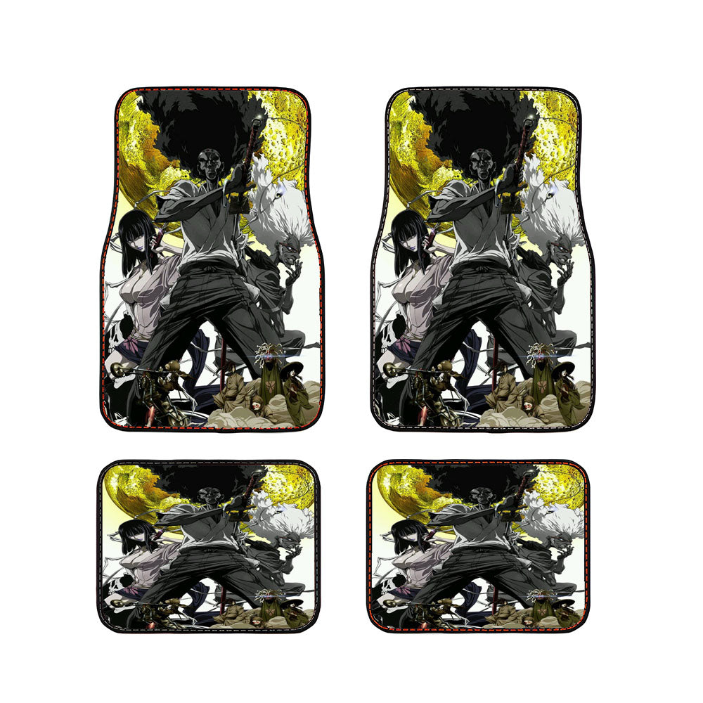 Samurai Mural Fight Hero Car Floor Mats Accessories