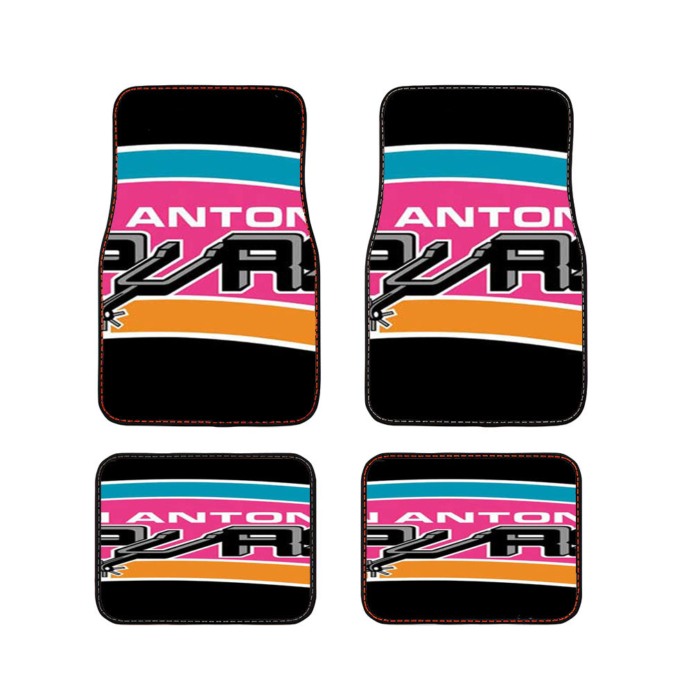 San Antonio Spurs Logo Colors Car Floor Mats Accessories
