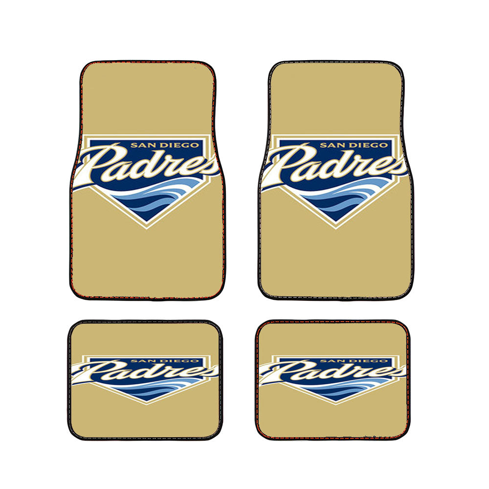 San Diego Padres Baseball Logo Gold Car Floor Mats Accessories