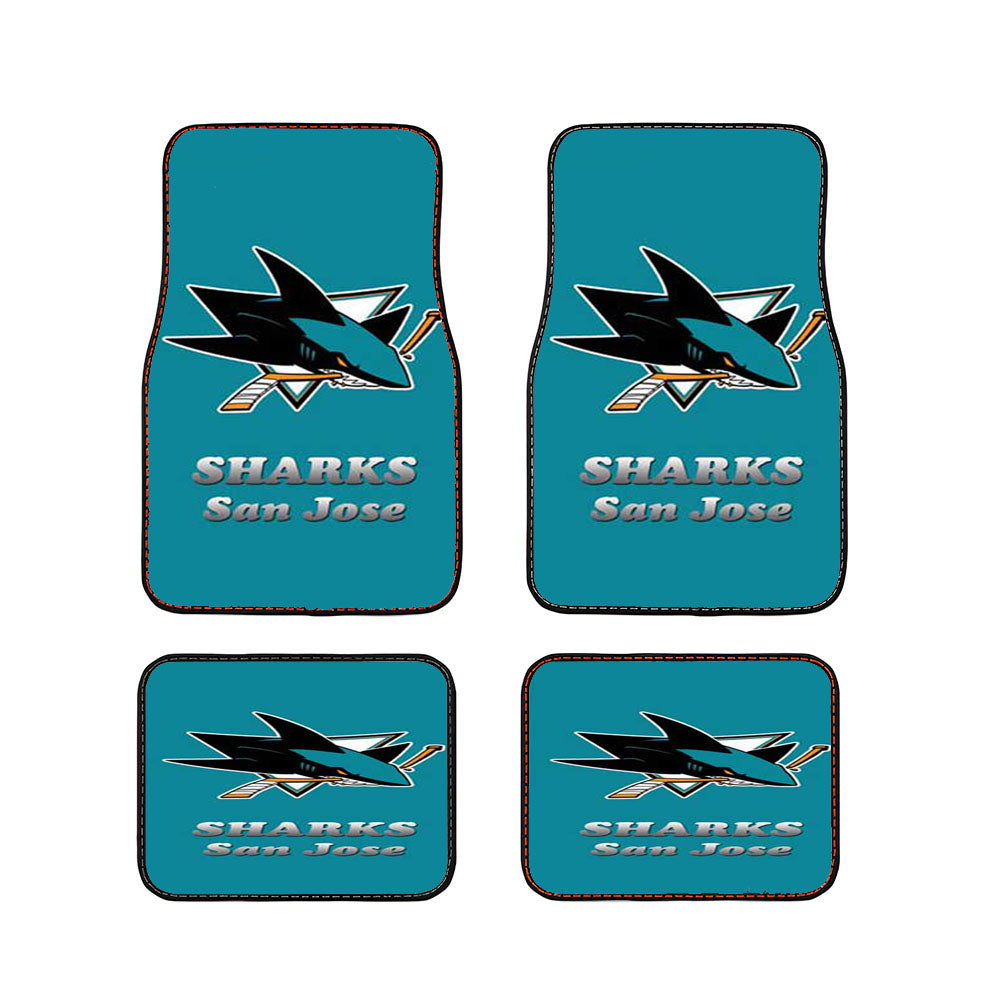 San Jose Sharks Logo Aqua Car Floor Mats Accessories