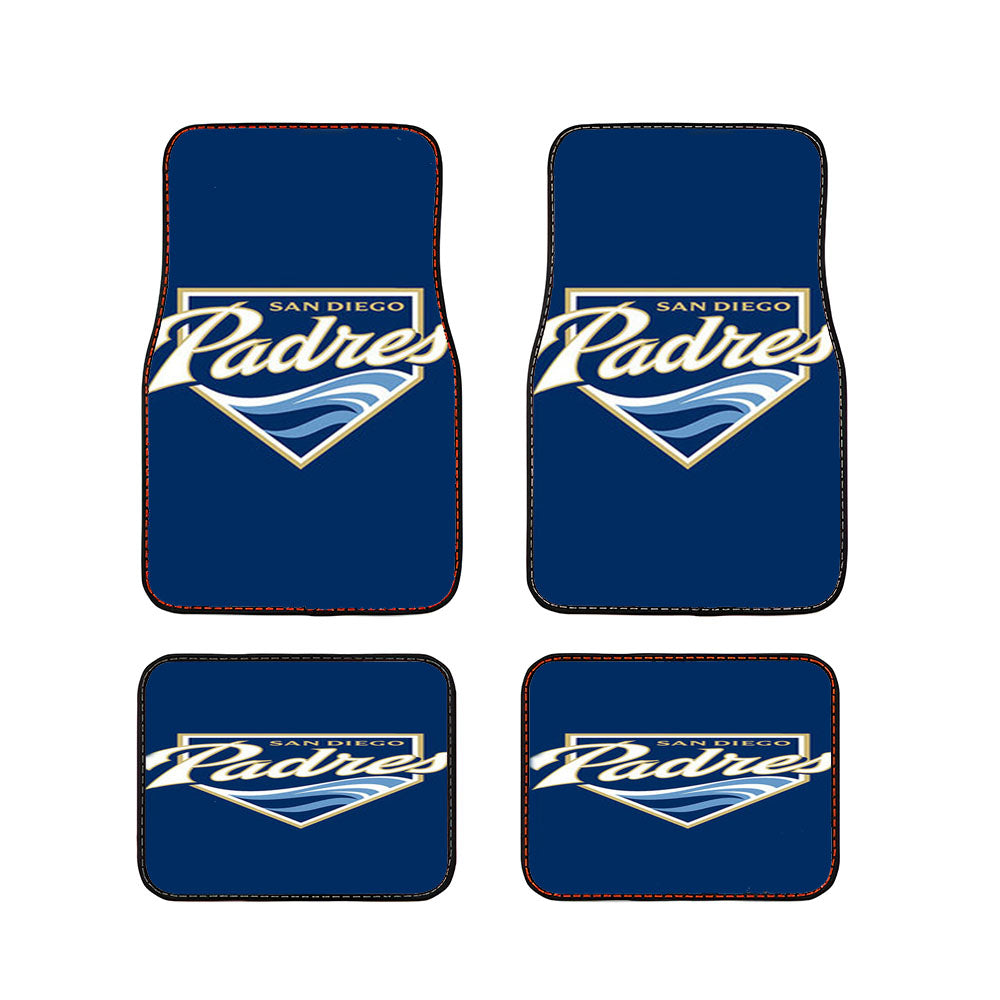 Sandiego Padres Baseball Logo Blue Car Floor Mats Accessories