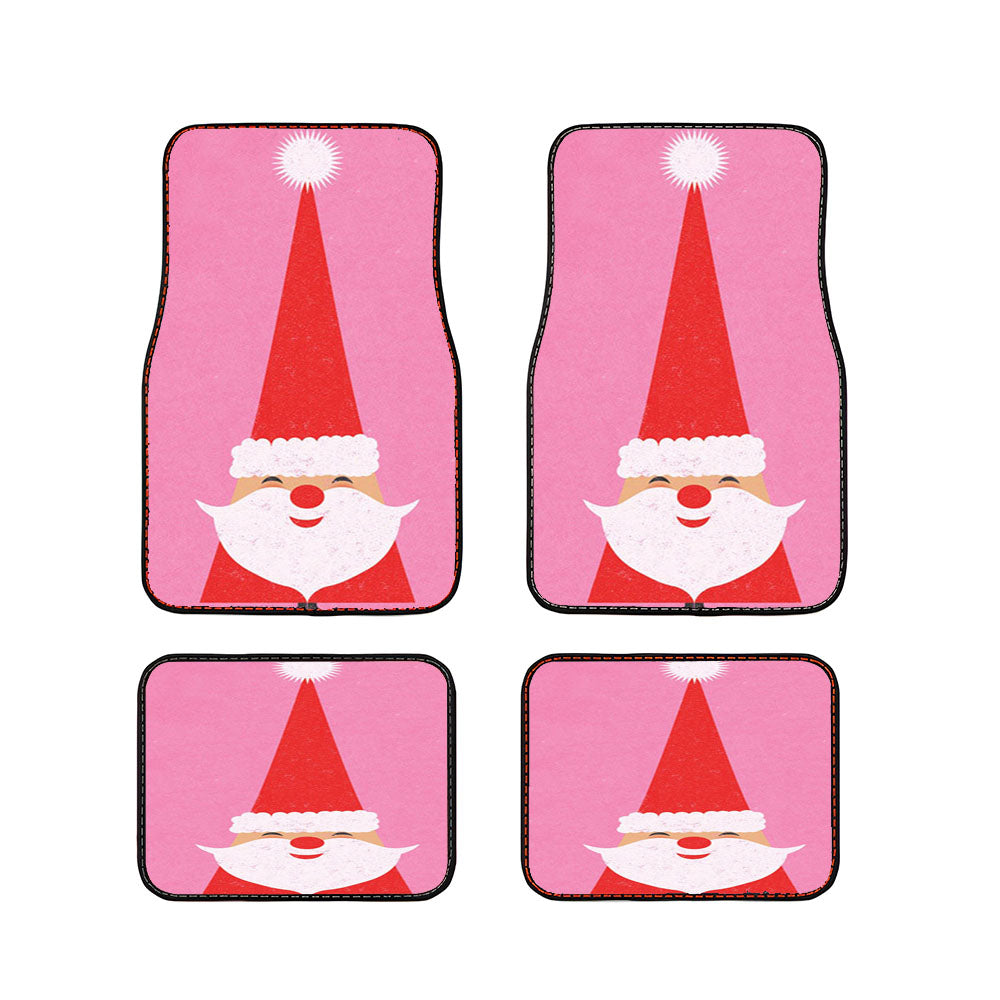 Santa Christmas Pink Car Floor Mats Accessories