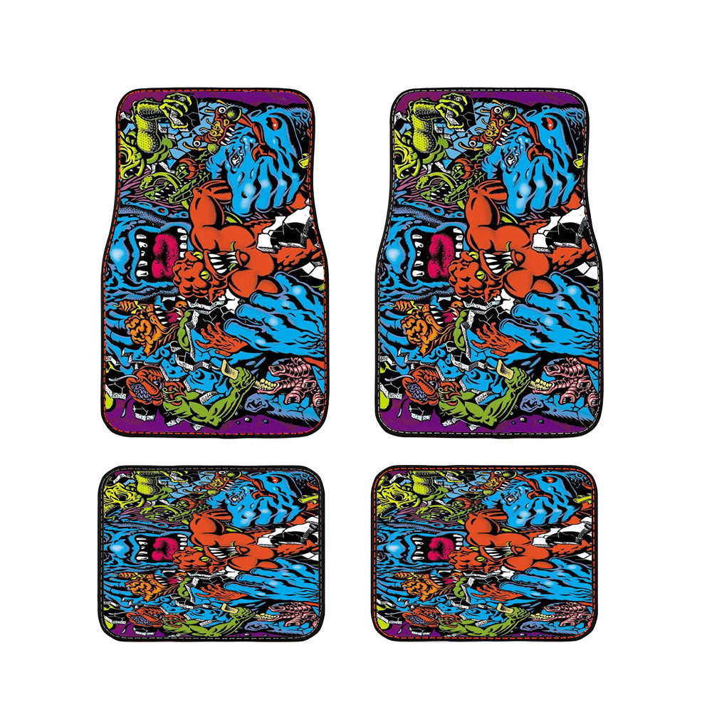 Santa Cruz Skateboard Art Car Floor Mats Accessories