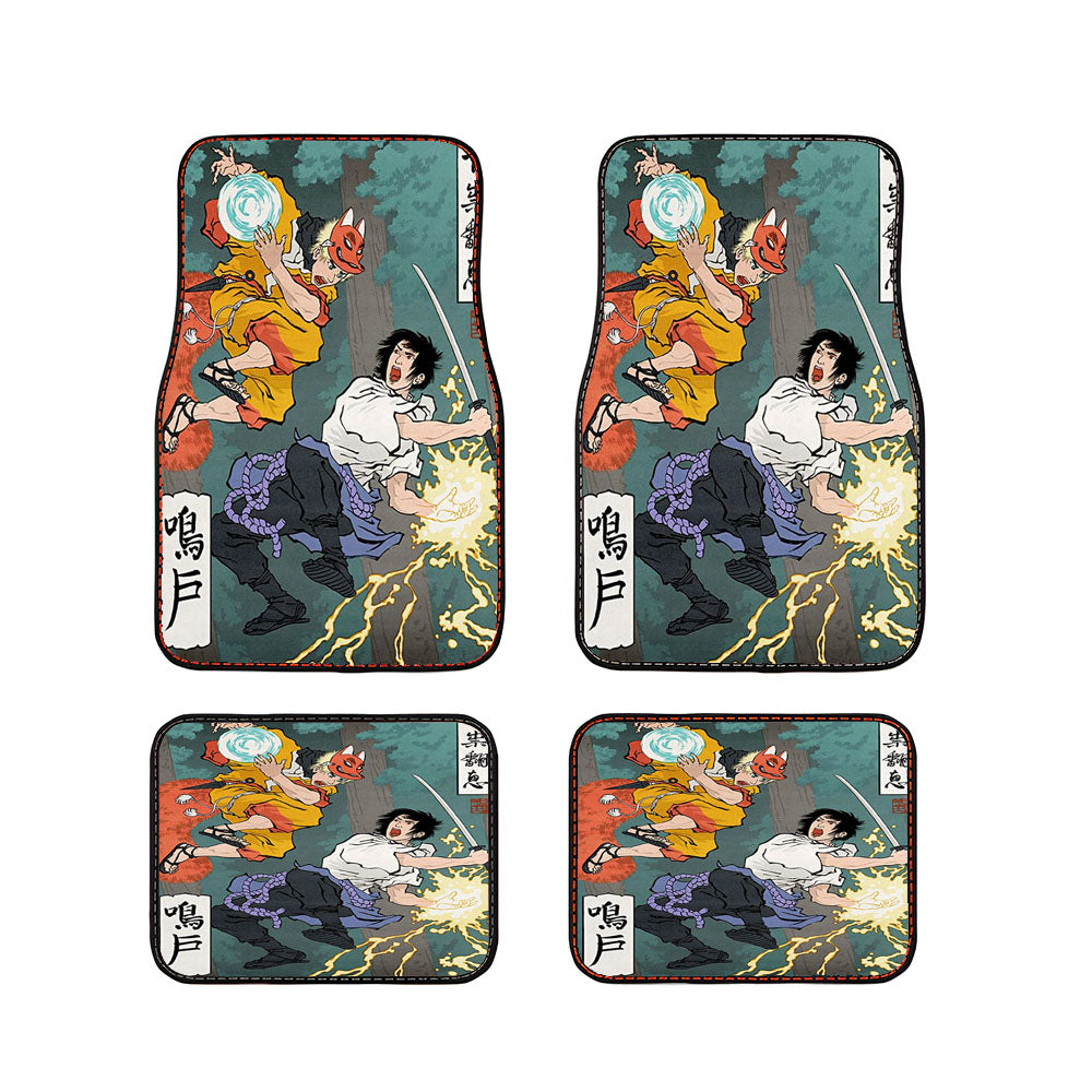 Sasuke Vs Naruto Traditional Japan Art Car Floor Mats Accessories