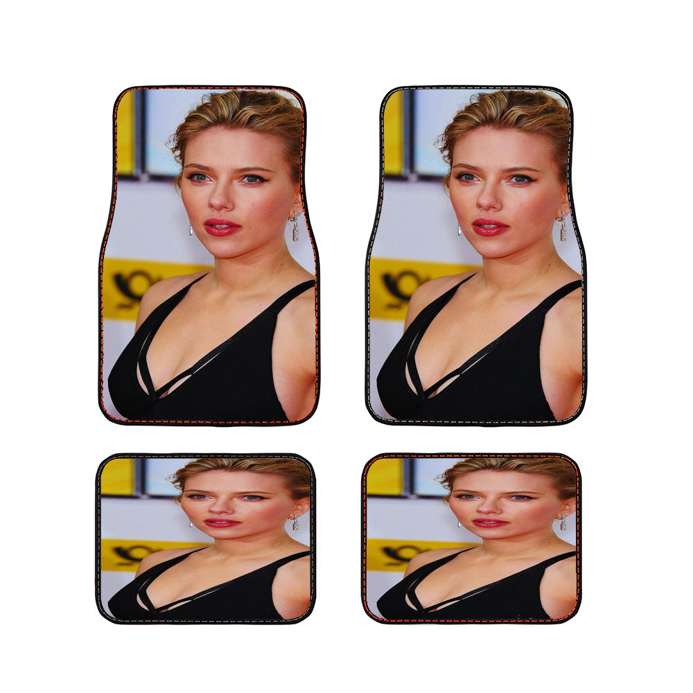 Scarlett Johansson Black Dress Car Floor Mats Accessories