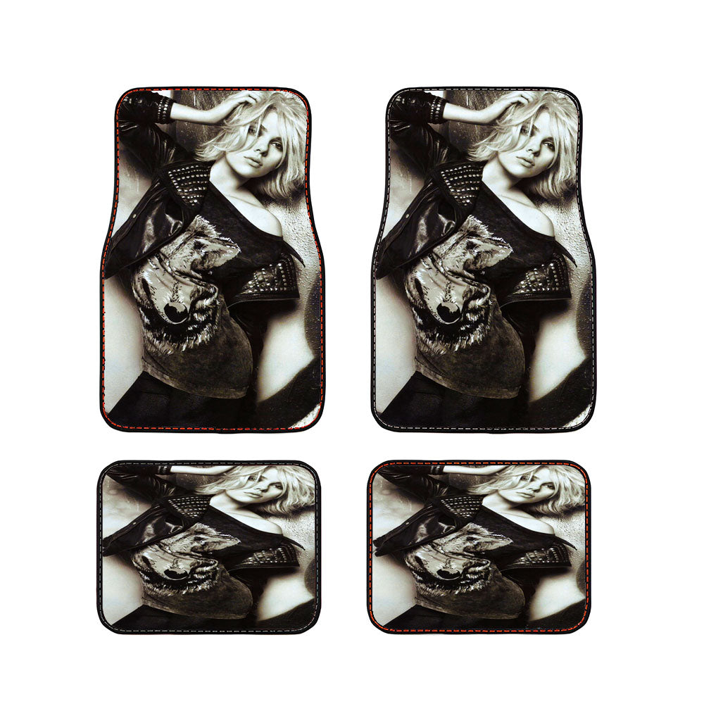 Scarlett Johansson Black White Car Floor Mats Accessories