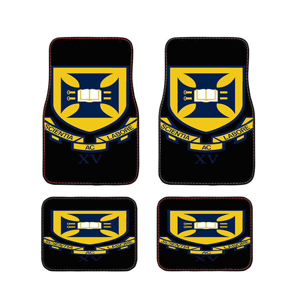 Scientia Labore Black Car Floor Mats Accessories
