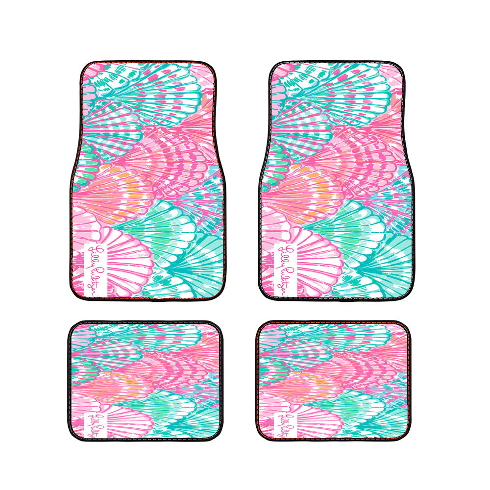 Sea Shells Lilly Pulitzer Color Car Floor Mats Accessories