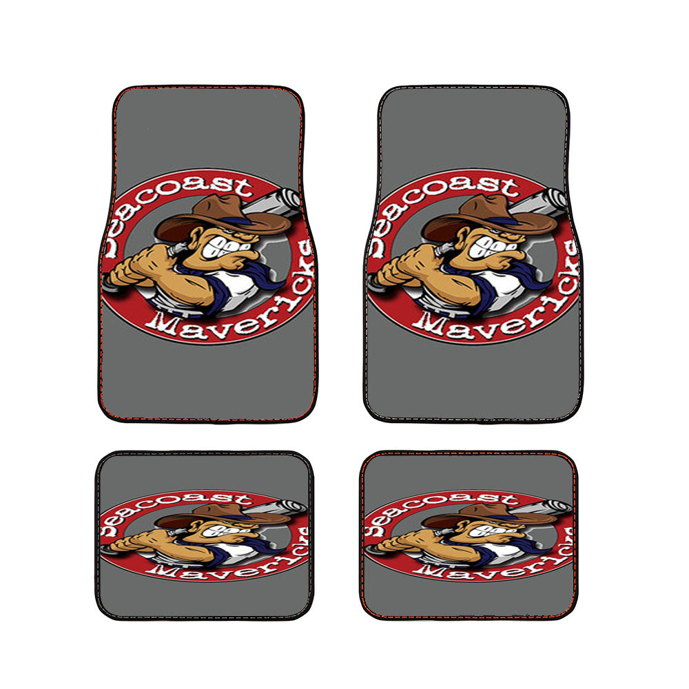 Seacoast Mavericks Baseball Logo Gray Car Floor Mats Accessories