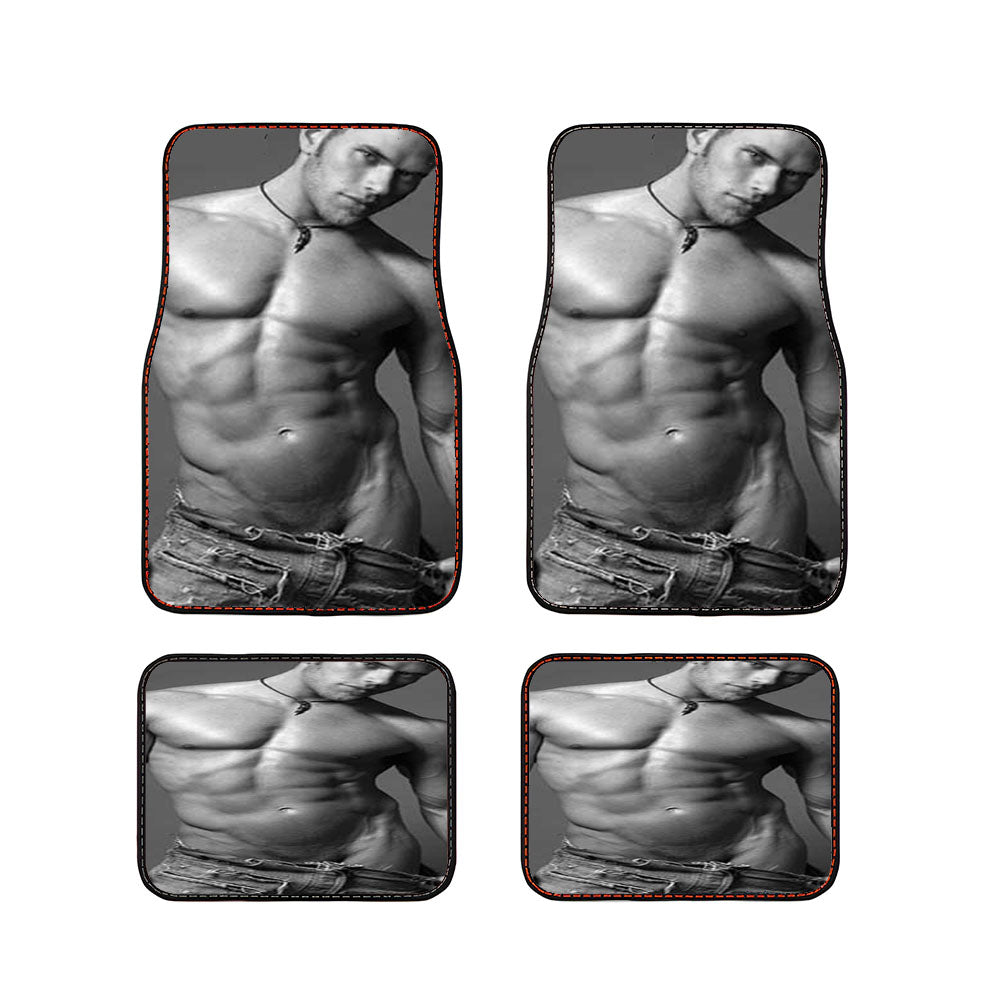 Sexy Guy Grey Jeans Car Floor Mats Accessories