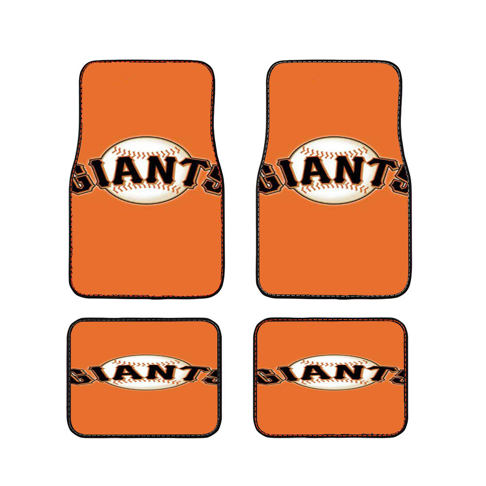 Sf Giants Logo On Orange Car Floor Mats Accessories
