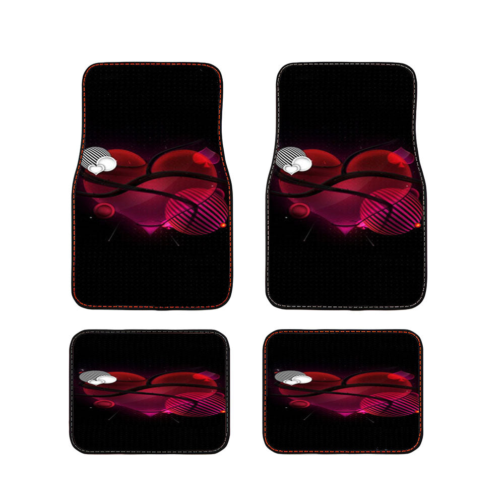 Shaped Heart Transparent Car Floor Mats Accessories