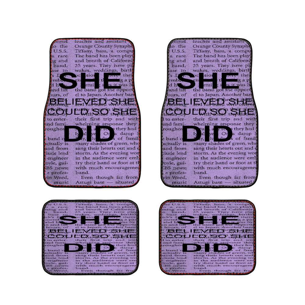 She Believed She Could So She Did Car Floor Mats Accessories