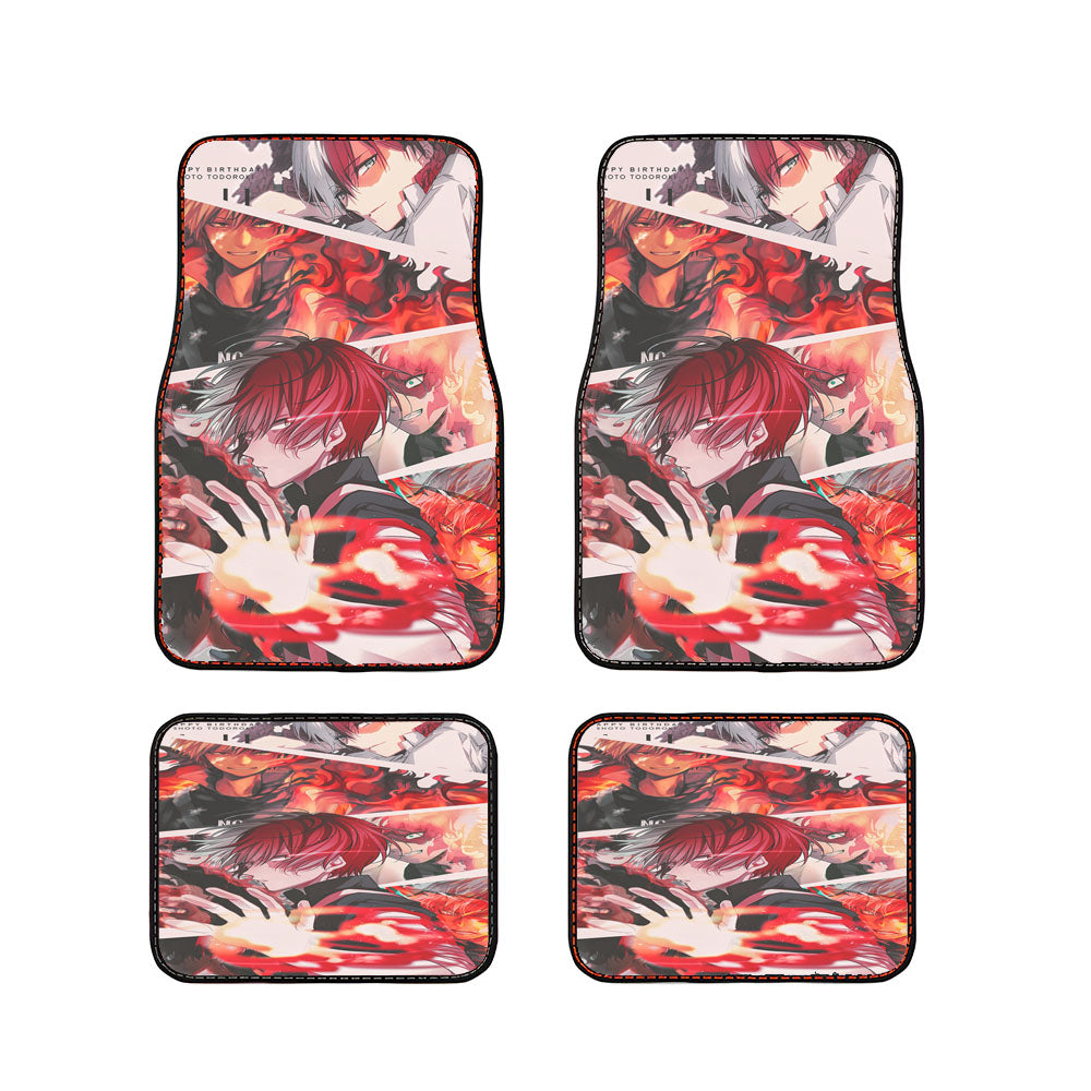 Shoto Todoroki Boku No Hero Academia Car Floor Mats Accessories