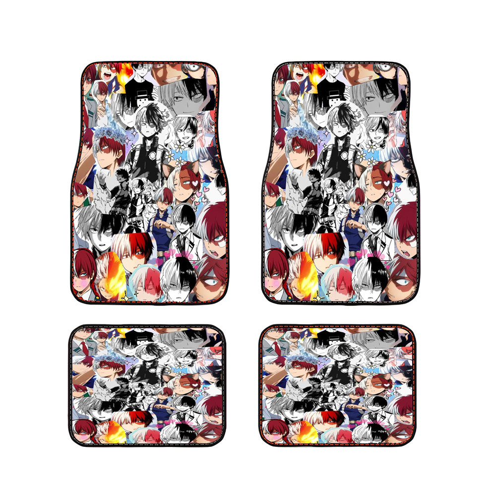 Shoto Todoroki Boku No Hero Academia Collage Car Floor Mats Accessories