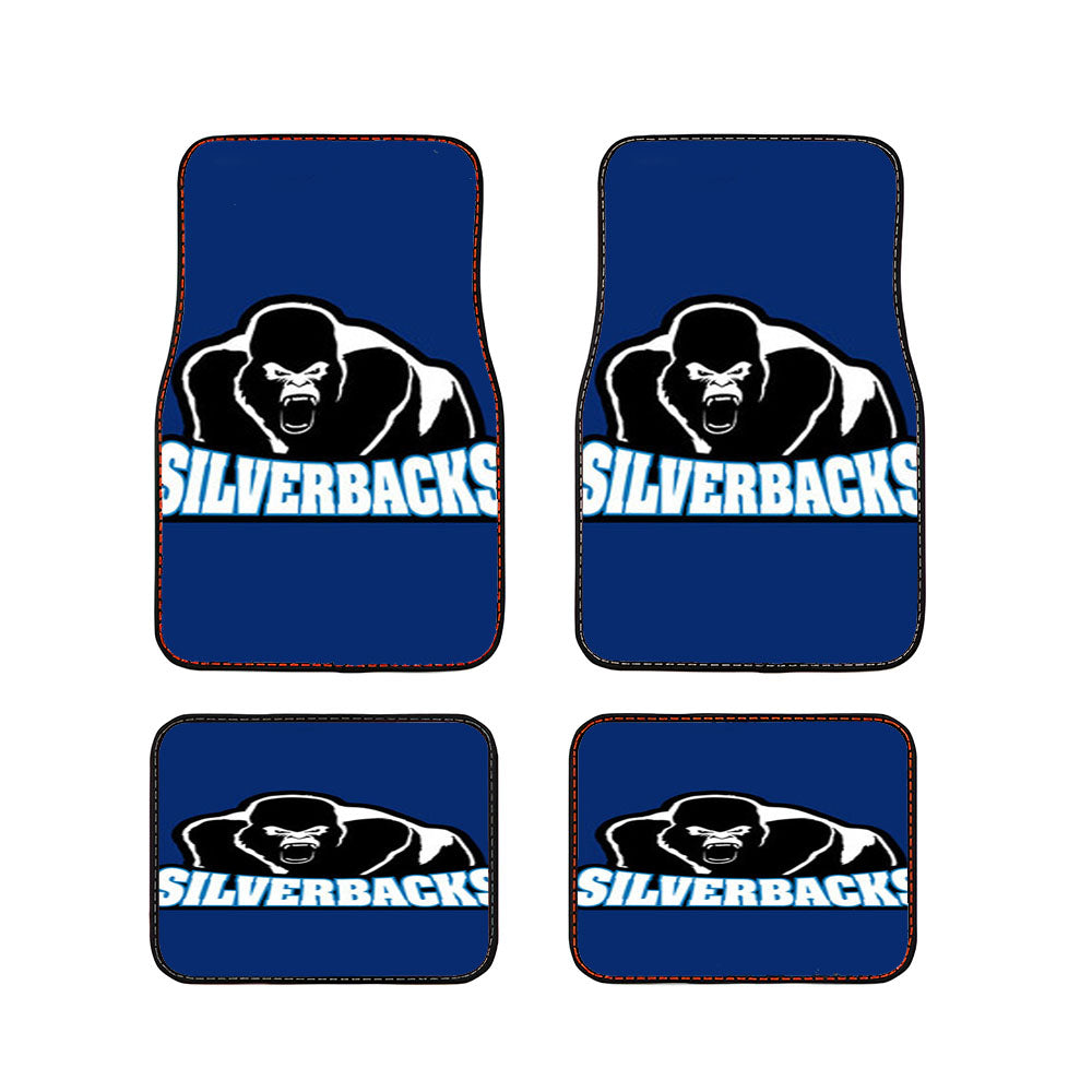 Silverback Baseball Logo Blue Car Floor Mats Accessories