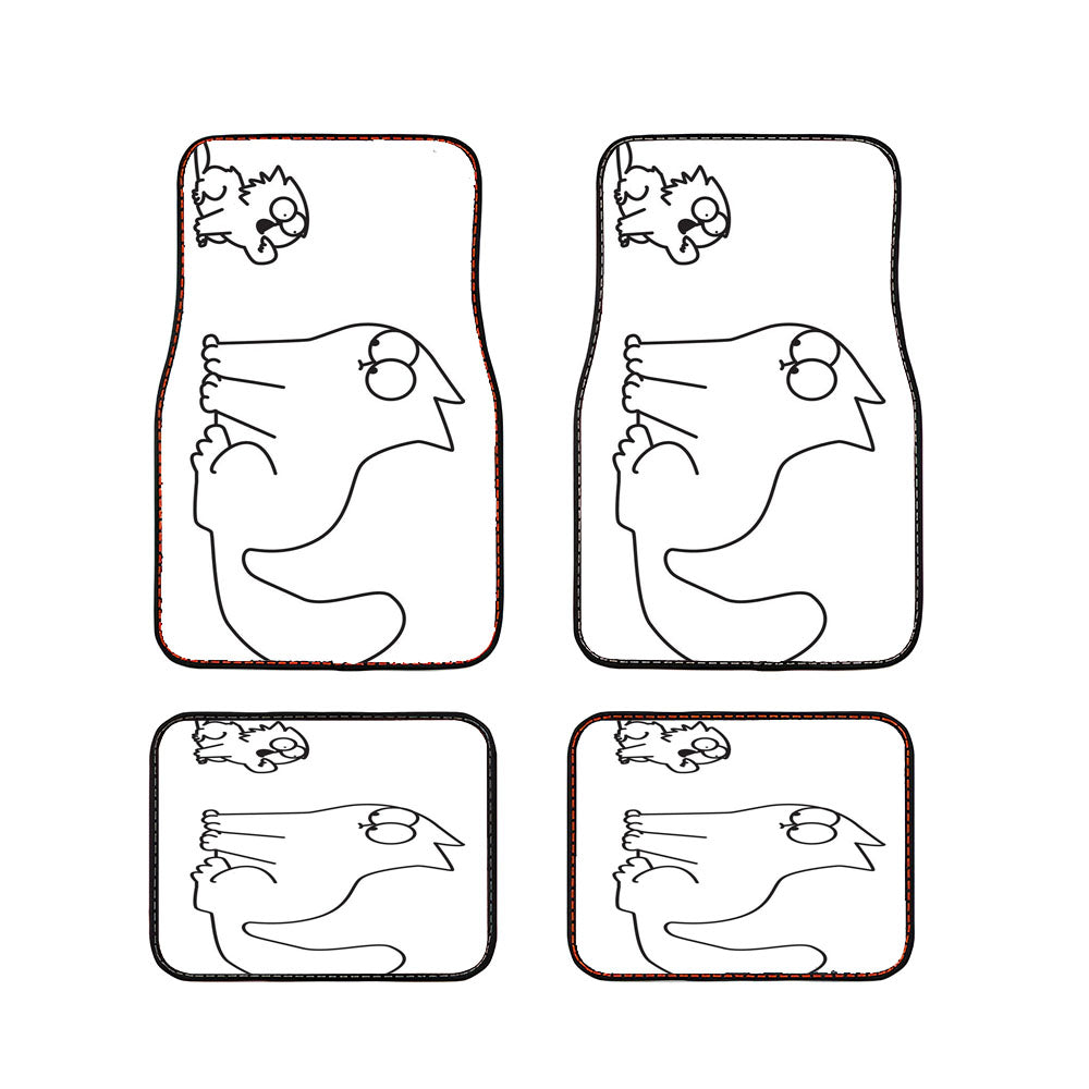 Simon Cat Car Floor Mats Accessories