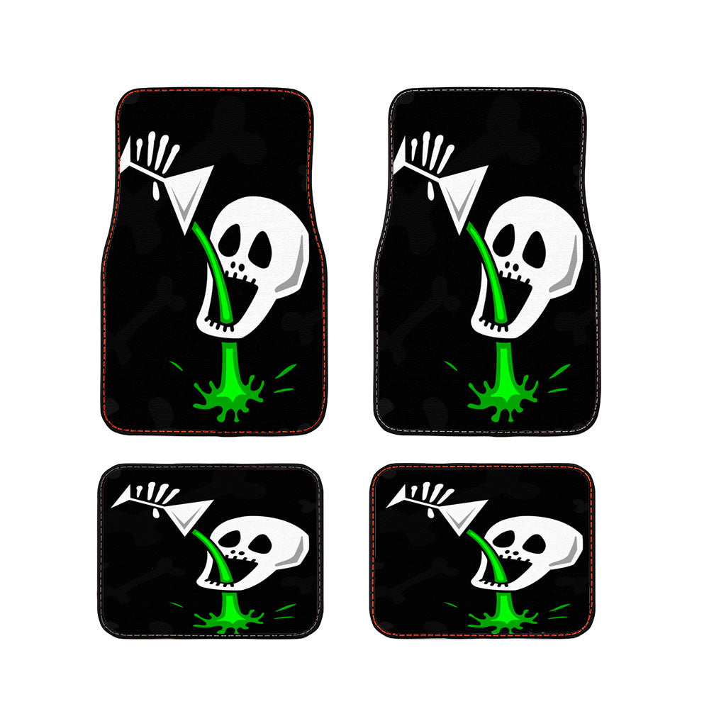 Skeleton Poison Drink Car Floor Mats Accessories