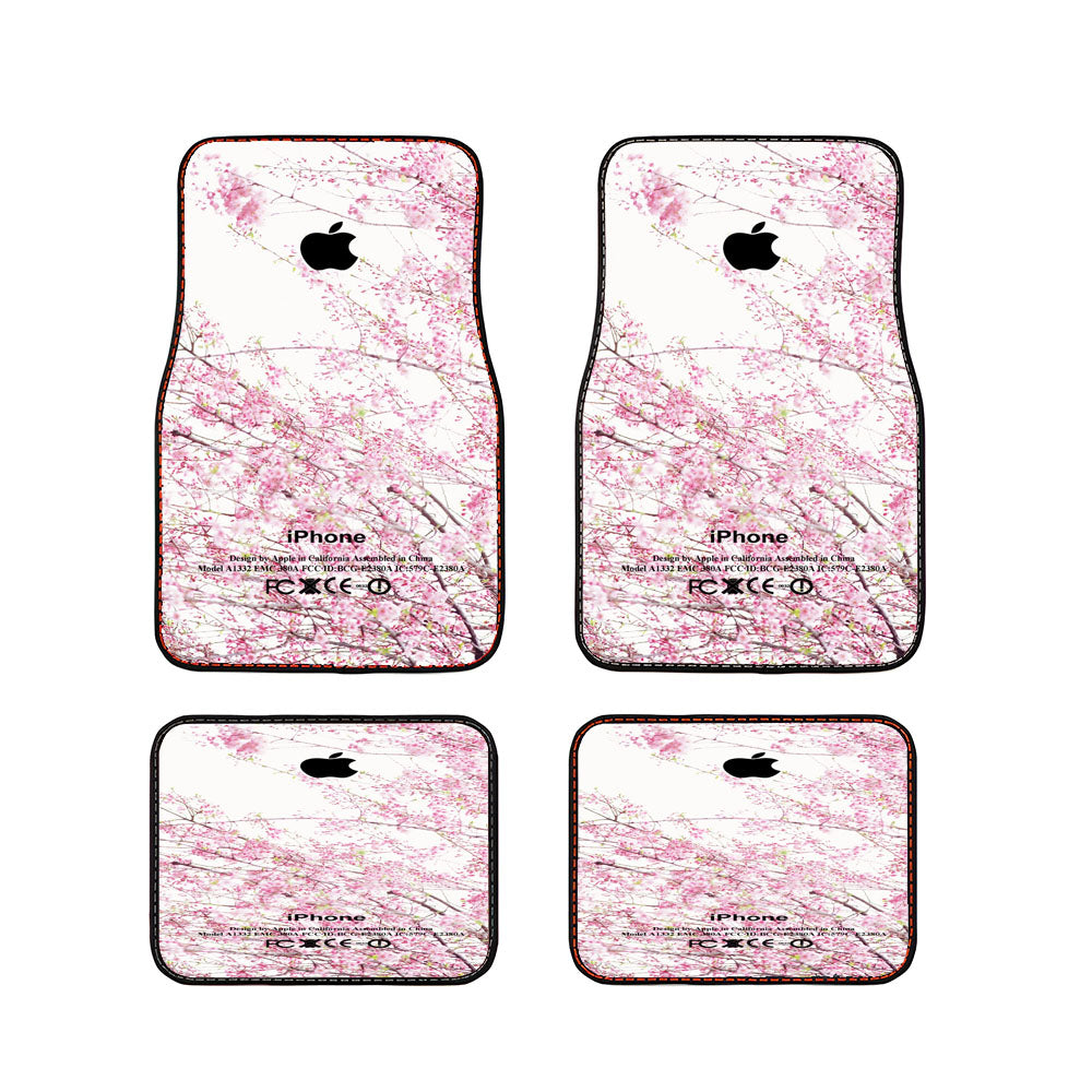 Skin Artistic Floral Design Car Floor Mats Accessories