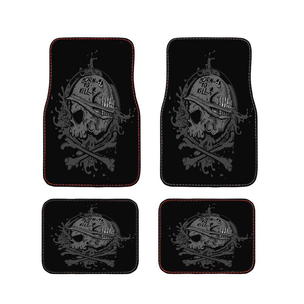 Skull Born To Kill Car Floor Mats Accessories