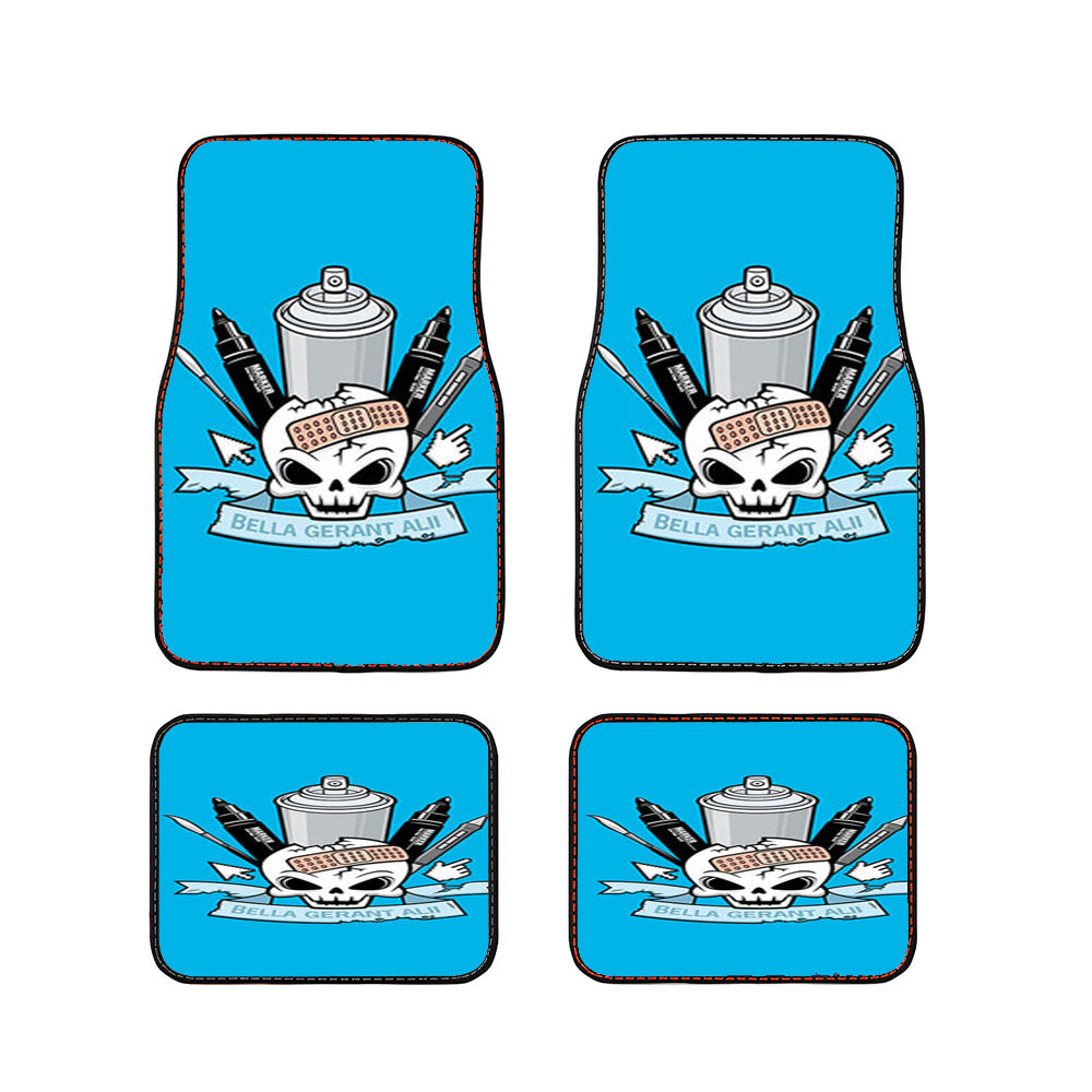 Skull Emblem Car Floor Mats Accessories