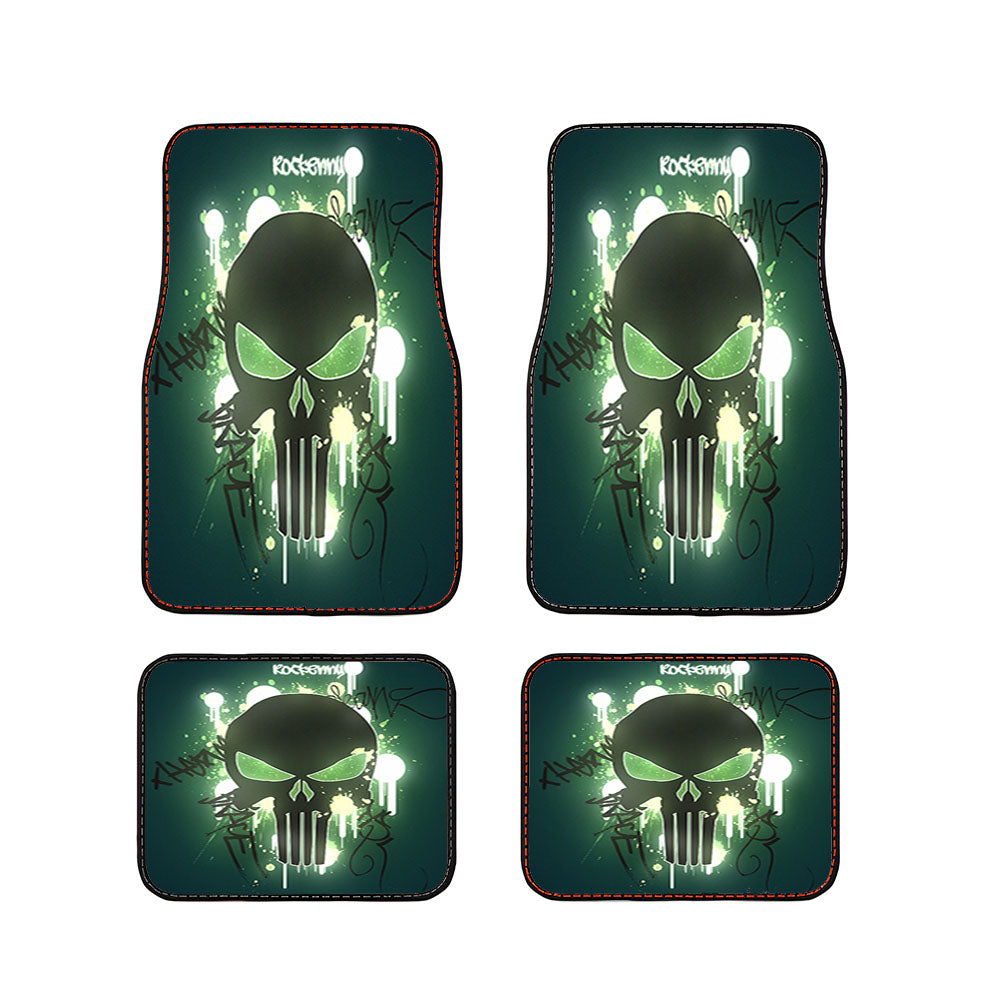 Skull Punisher Graffiti Car Floor Mats Accessories