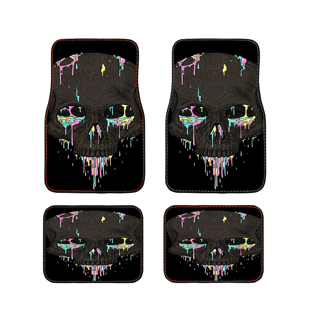Skull Rainbow Car Floor Mats Accessories