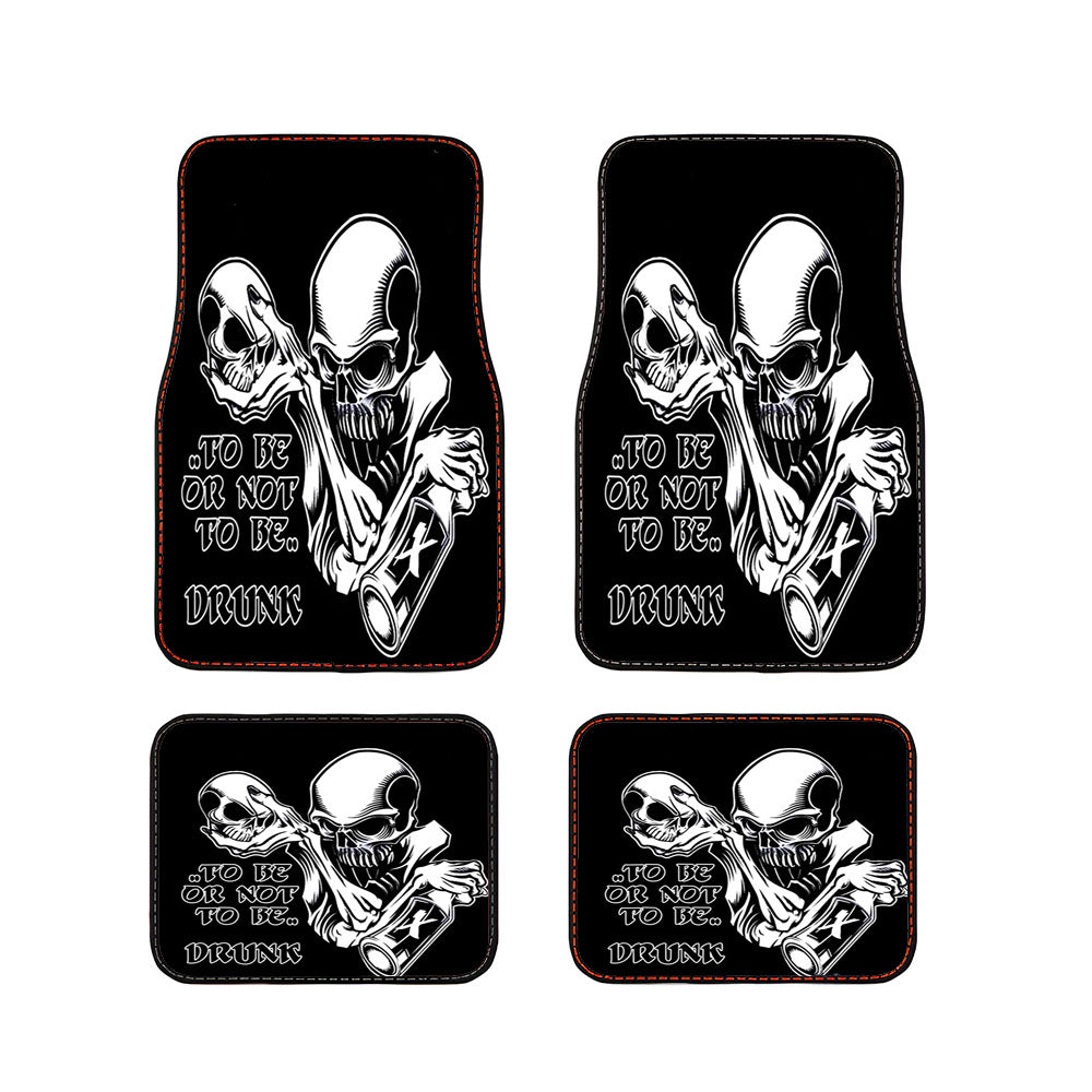 Skull To Be Or Not To Be Black Car Floor Mats Accessories