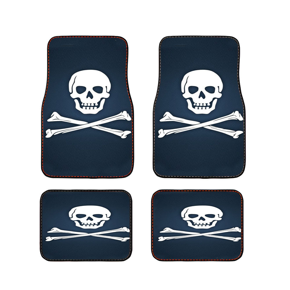 Skull White Car Floor Mats Accessories