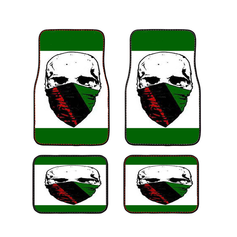 Skull With Mask Car Floor Mats Accessories