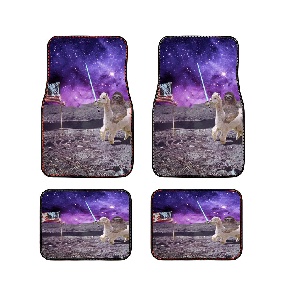Sloth On Galaxy Car Floor Mats Accessories