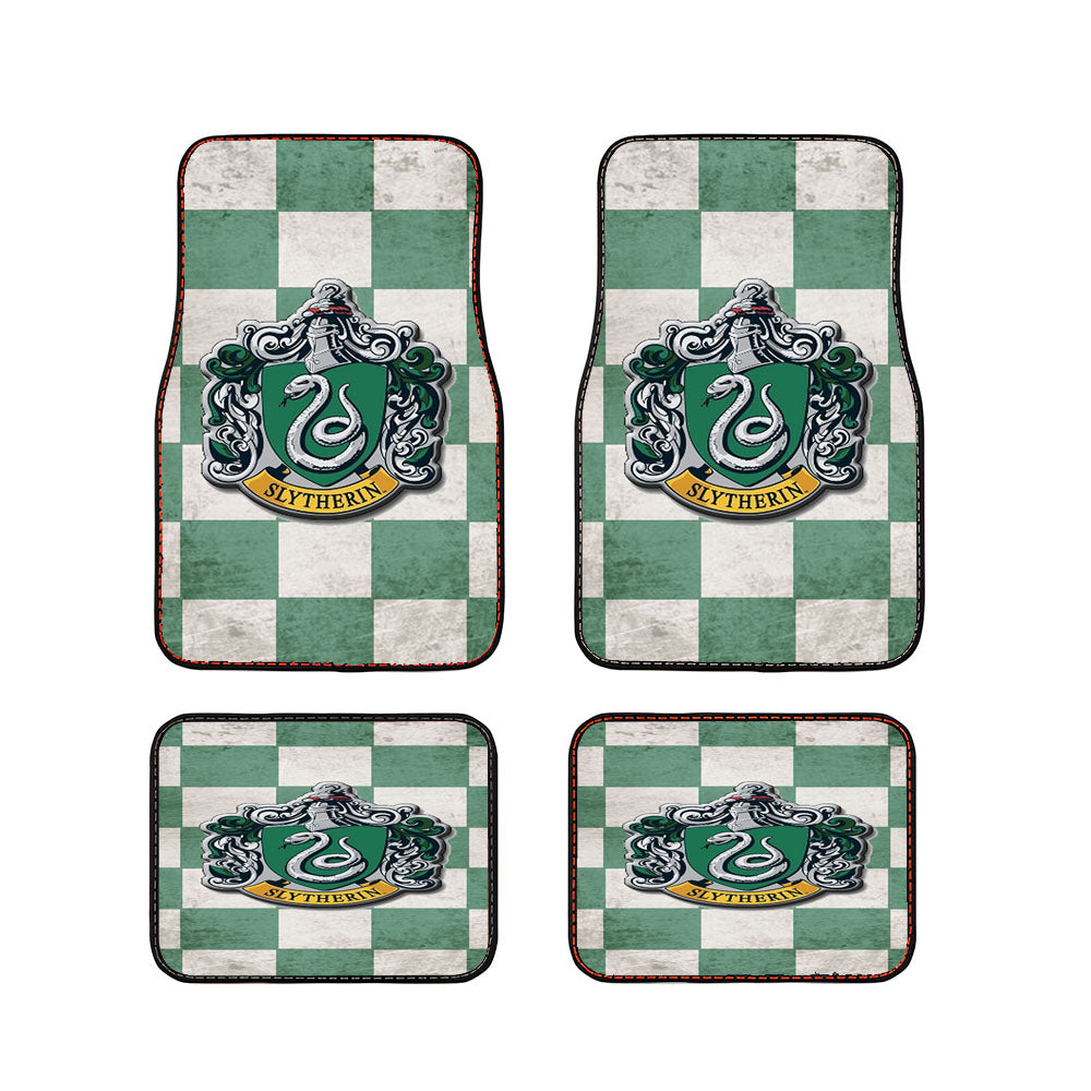 Slytherin School Crest Car Floor Mats Accessories