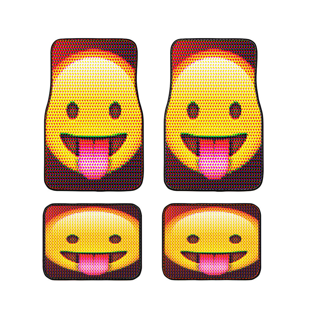 Smile Pixels Emoticon Car Floor Mats Accessories