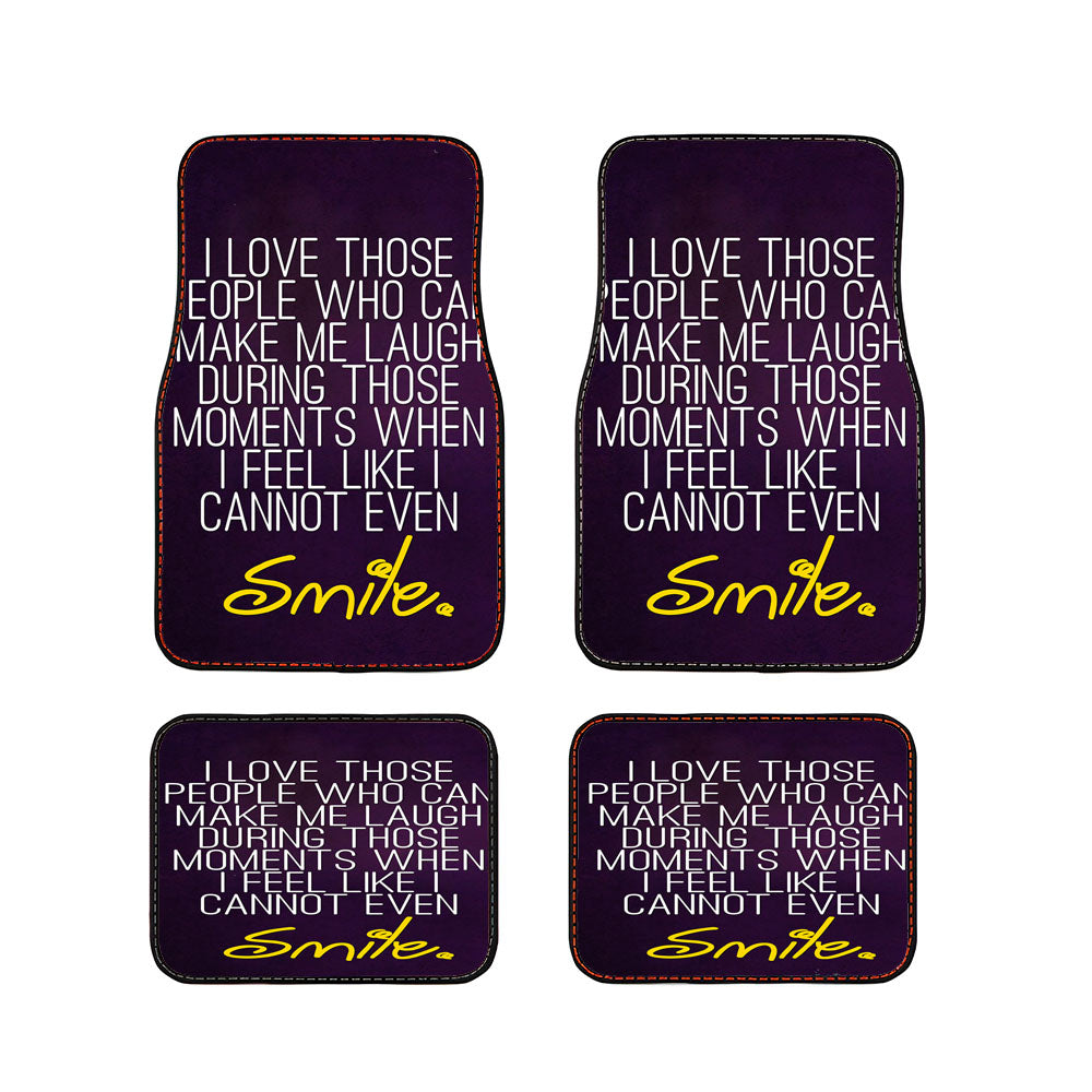Smile Quote Car Floor Mats Accessories