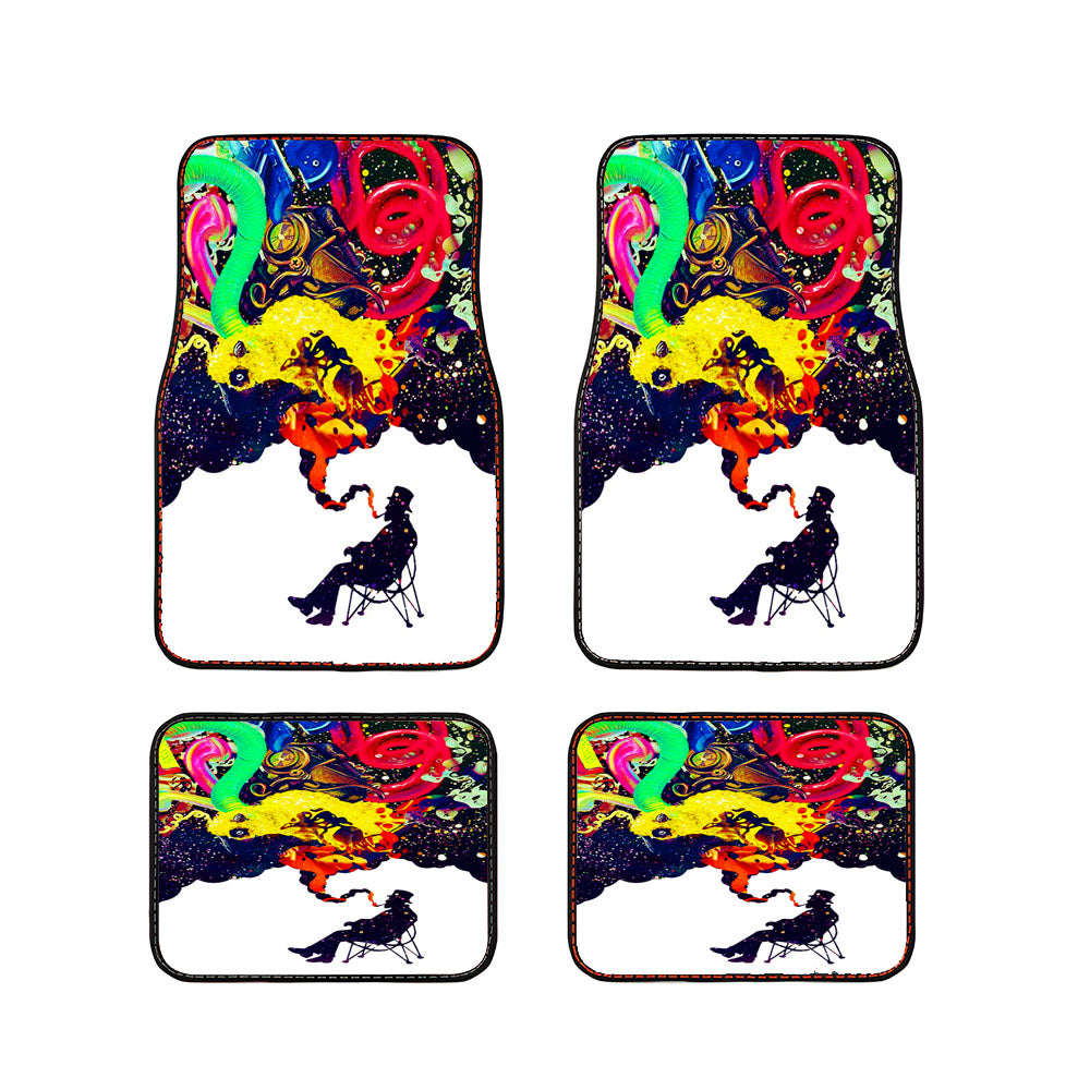 Smoking Astronauts Colorful Car Floor Mats Accessories