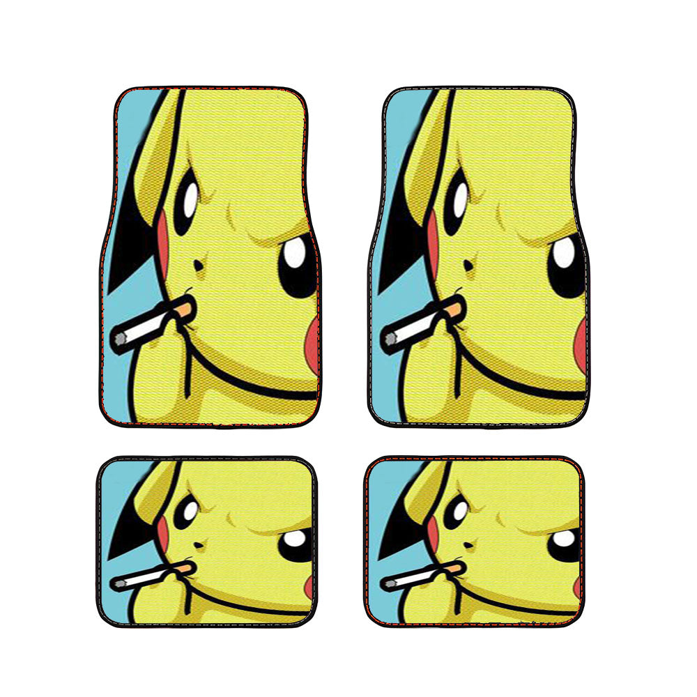 Smoking Pikachu Car Floor Mats Accessories