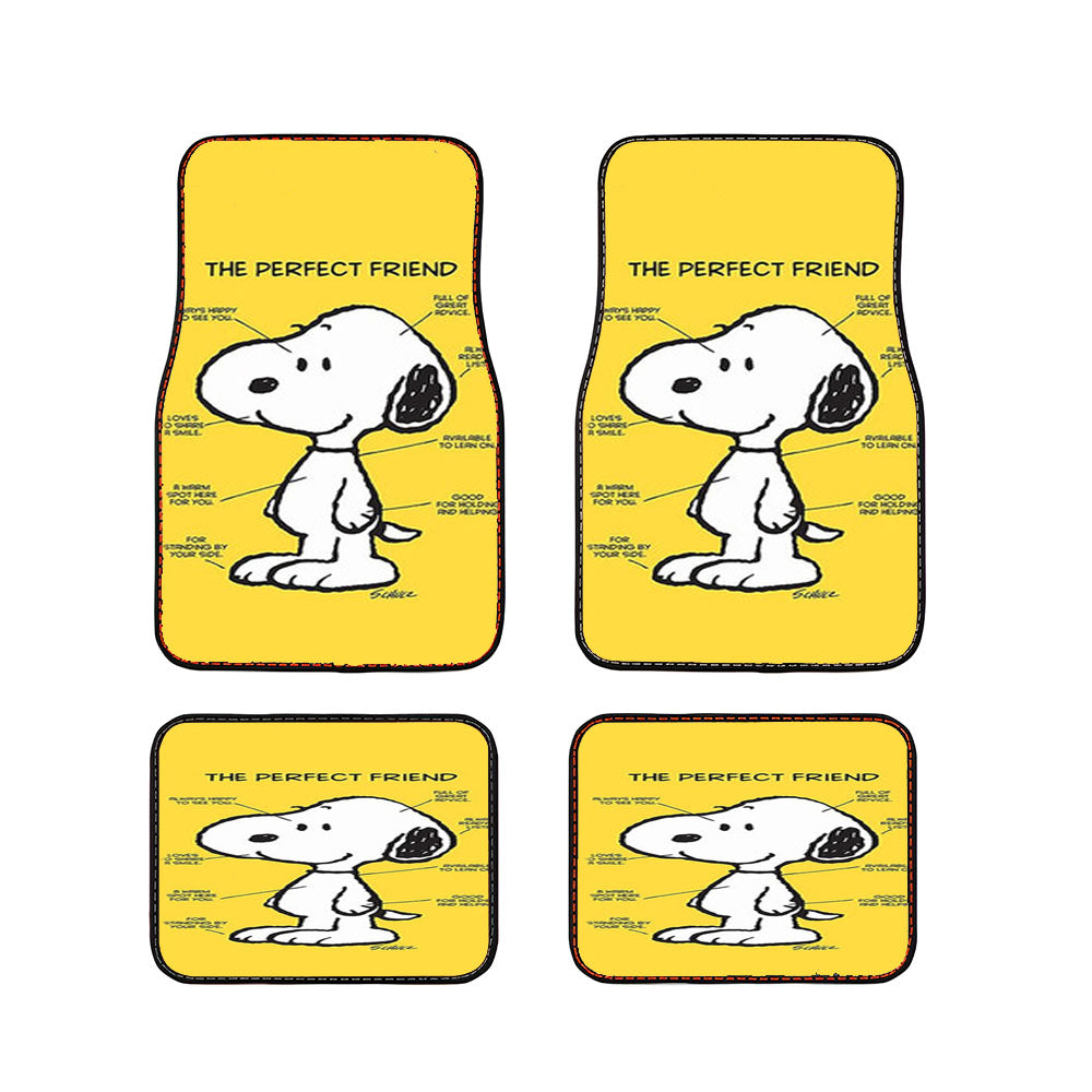 Snoopy Dog Perfect Friend Car Floor Mats Accessories