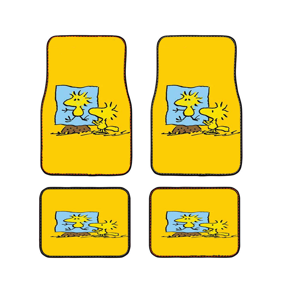 Snoopy Woodstock Painting Car Floor Mats Accessories