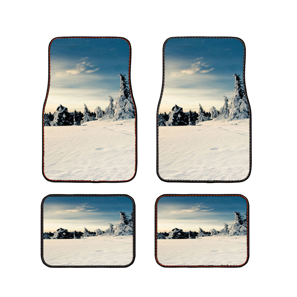 Snow Forest Car Floor Mats Accessories