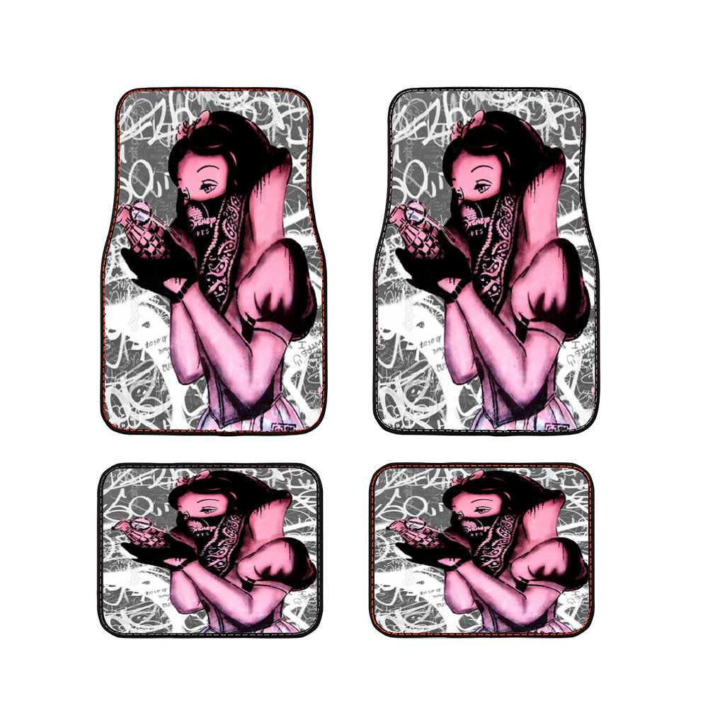 Snow White Banksy Art Car Floor Mats Accessories