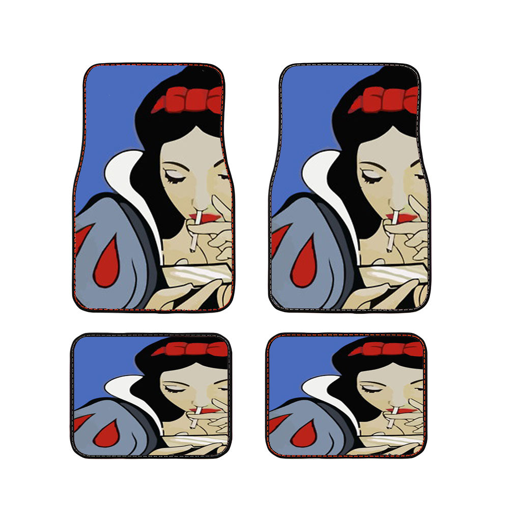 Snow White Punk Smoking Car Floor Mats Accessories