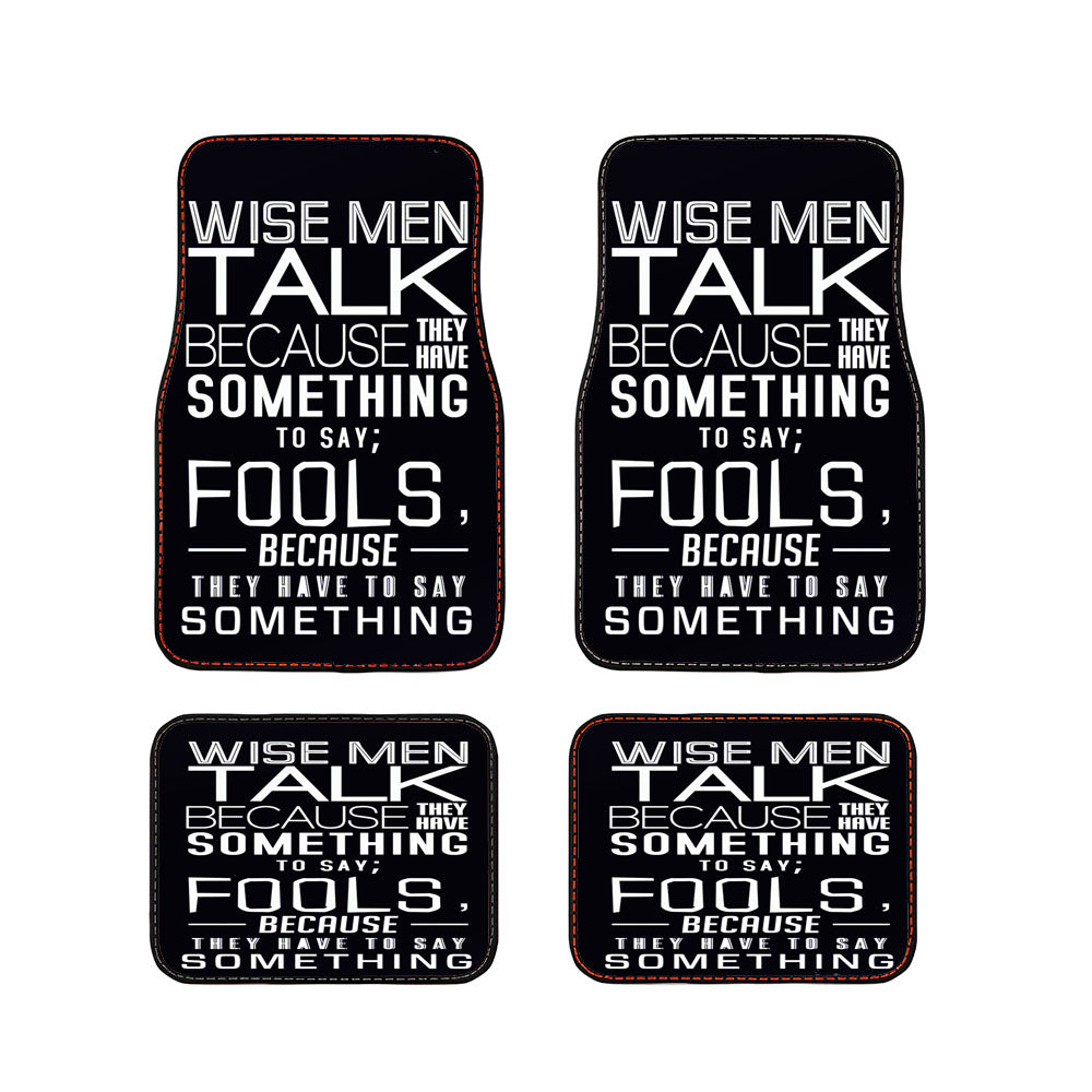 Something Quote Black Car Floor Mats Accessories