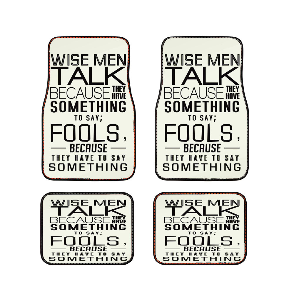 Something Quote White Car Floor Mats Accessories