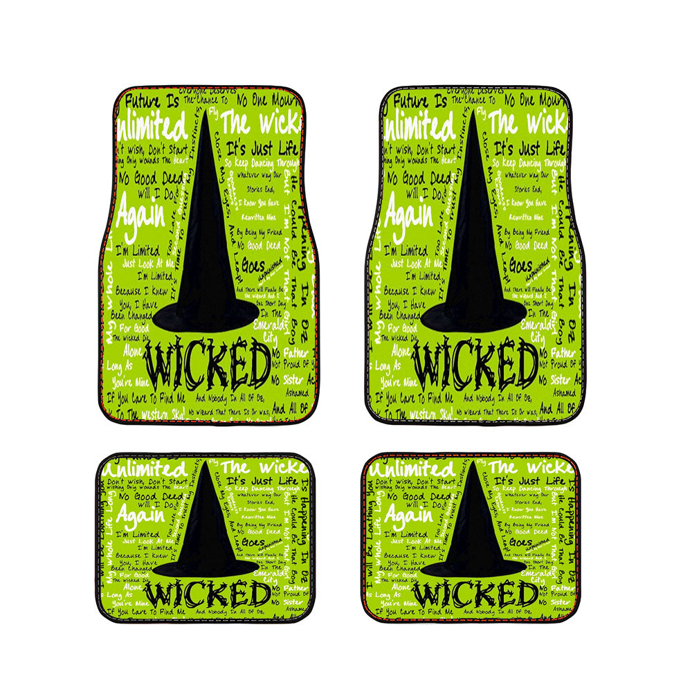 Song Of Wicked The Musical Green Lyrics Car Floor Mats Accessories