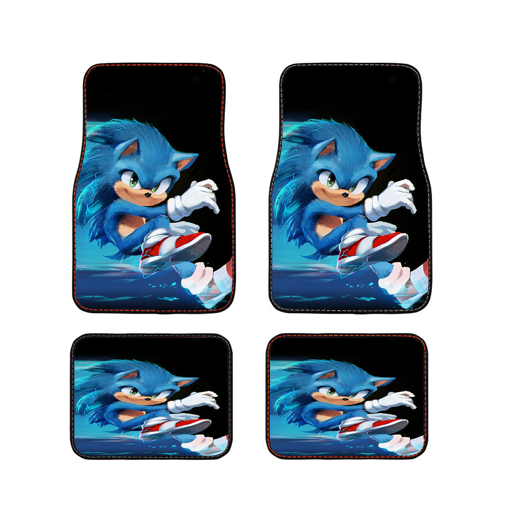 Sonic The Hedgehog Artwork Run Car Floor Mats Accessories