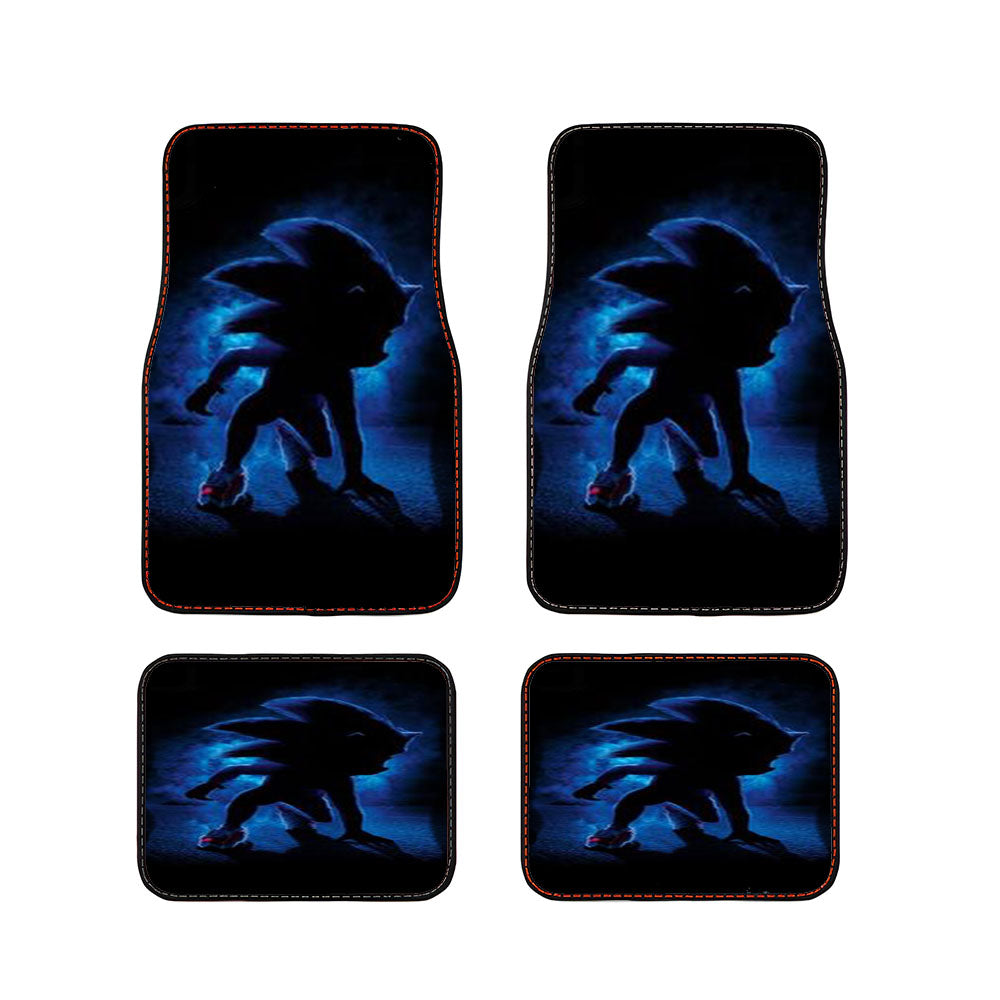 Sonic The Hedgehog Black Car Floor Mats Accessories