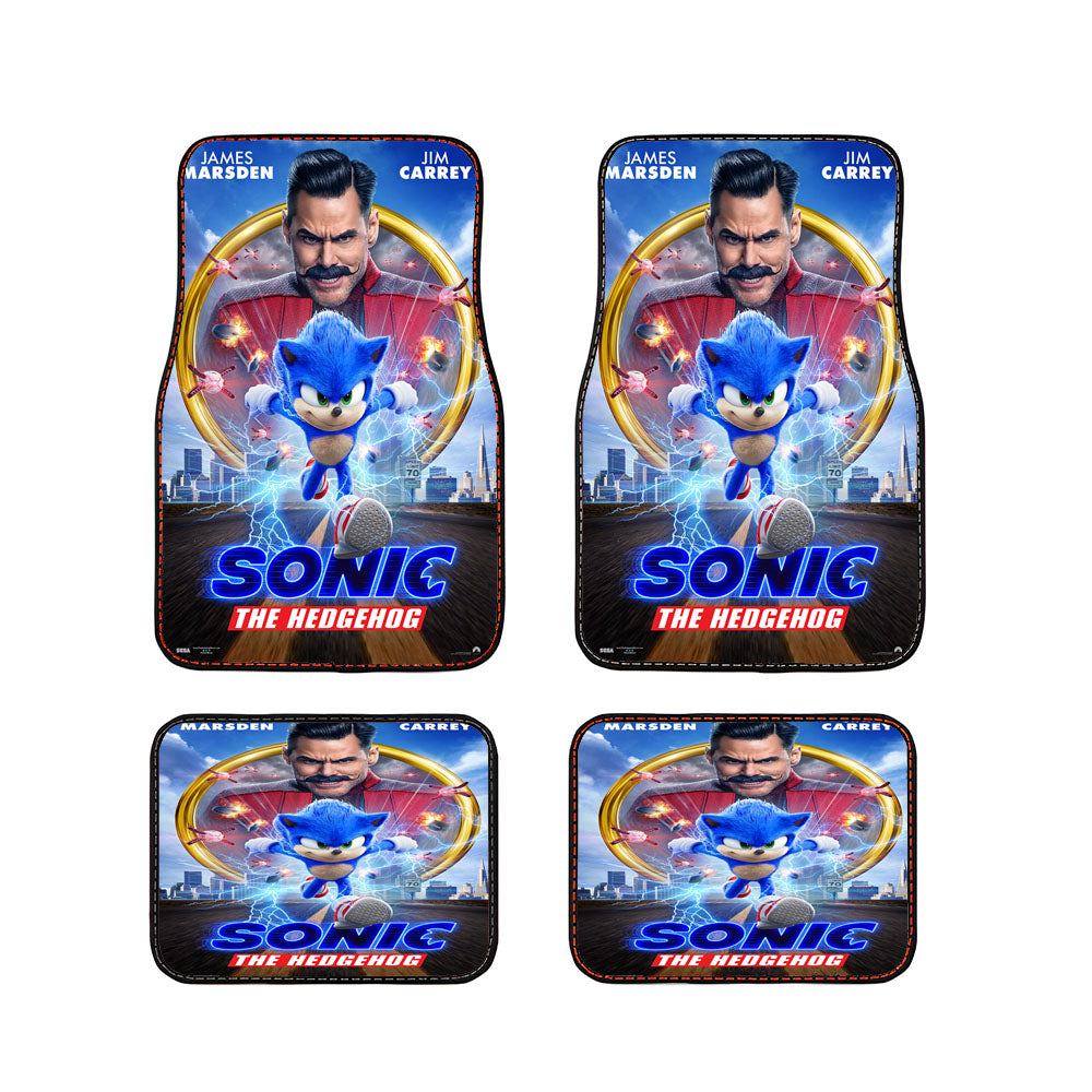 Sonic The Hedgehog Poster Movie Car Floor Mats Accessories