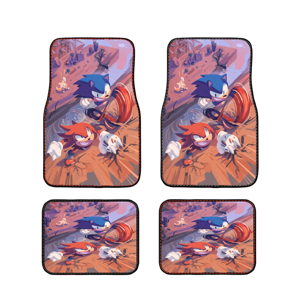 Sonic The Hedgehog Vs Knuckles The Echidna Car Floor Mats Accessories