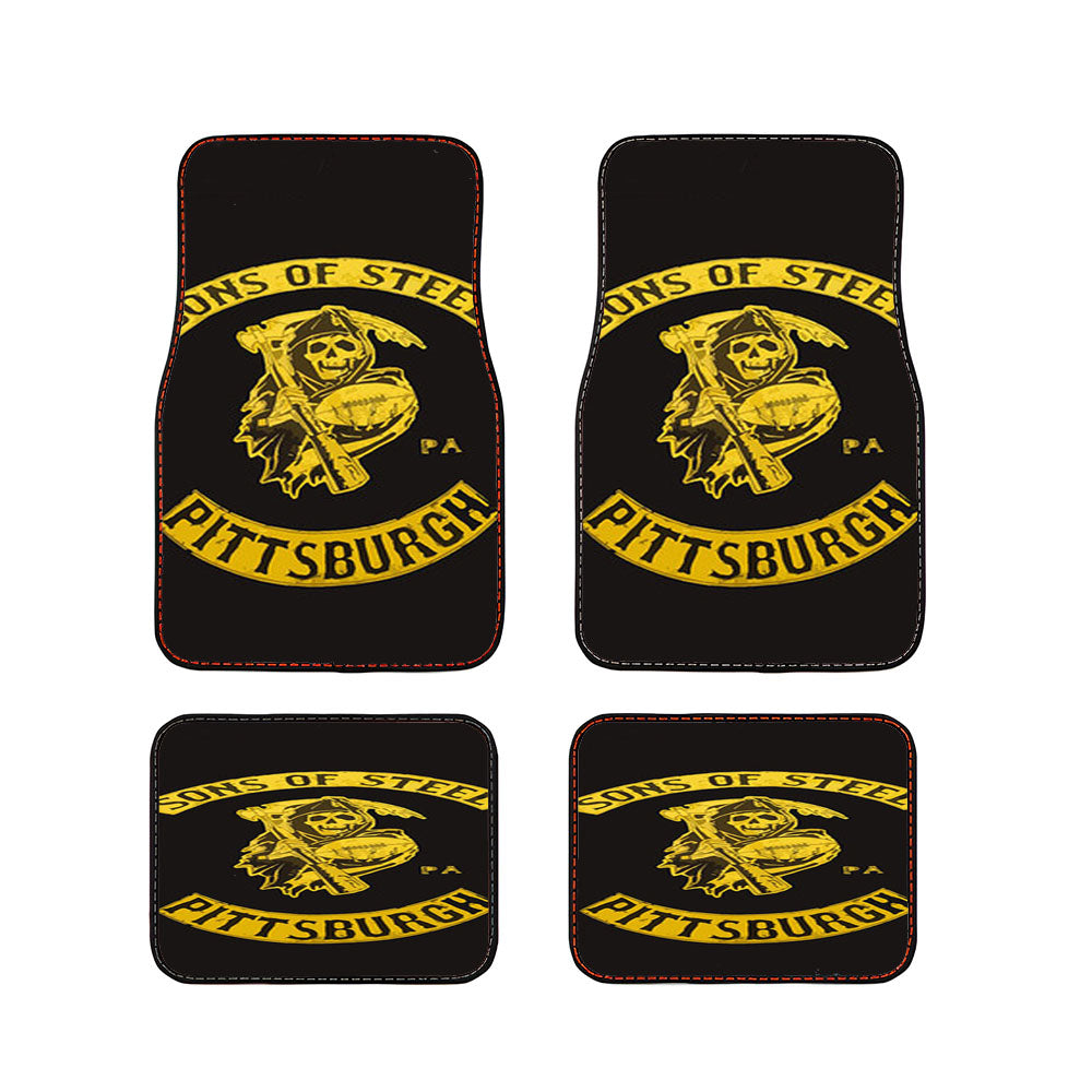 Sons Of Steel Pittsburgh Dark Grey Car Floor Mats Accessories